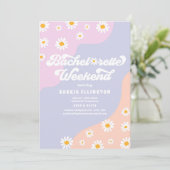 Retro 70s Bachelorette Weekend Itinerary Kaart (Staand voorkant)