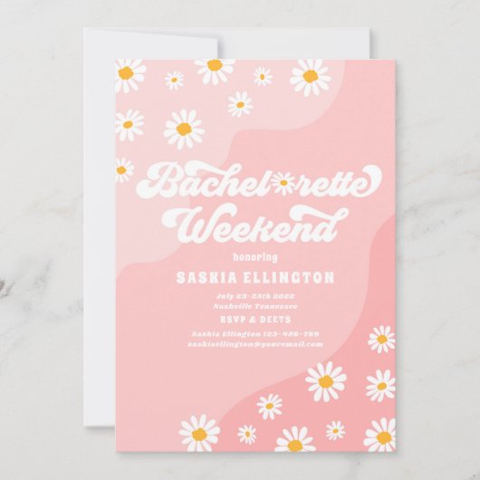 Retro 70s Bachelorette Weekend Itinerary Kaart (Voorkant)