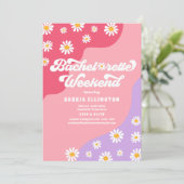 Retro 70s Bachelorette Weekend Itinerary Kaart (Staand voorkant)