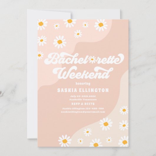 Retro 70s Bachelorette Weekend Itinerary Kaart (Voorkant)