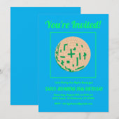 Retro 70s Blauw Groen Geel Disco 50ste Verjaardag Kaart (Voorkant / Achterkant)