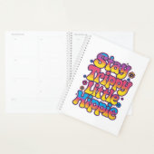 Retro 70s Blijf Trippy Kleine Hippie Kunst Planner (Display)
