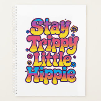 Retro 70s Blijf Trippy Kleine Hippie Kunst Planner