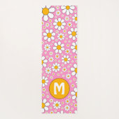 Retro 70s Bloem Monogram Yogamat (Achterkant)