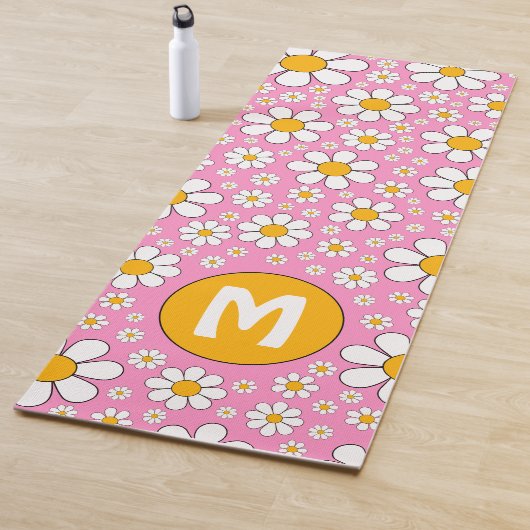 Retro 70s Bloem Monogram Yogamat (In situ)