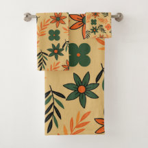 Retro  70s Bloemblaadjes Patroon