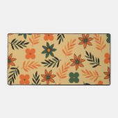 Retro  70s Bloemblaadjes Patroon Bureaumat (Voorkant)