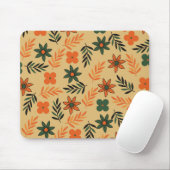 Retro  70s Bloemblaadjes Patroon Muismat (Met muis)