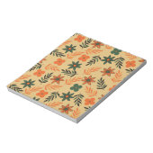 Retro  70s Bloemblaadjes Patroon Notitieblok (Linkerzijde)