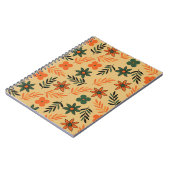 Retro  70s Bloemblaadjes Patroon Notitieboek (Linkerzijde)