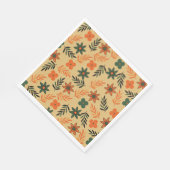 Retro 70s Bloemblaadjes Patroon Servet (Hoek)