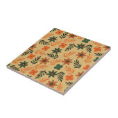 Retro  70s Bloemblaadjes Patroon Tegeltje (Zijkant)