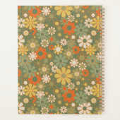 Retro 70s bloemboho-patroon planner (Achterkant)