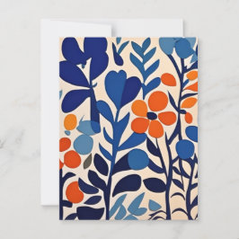 retro 70's bloemen briefkaart