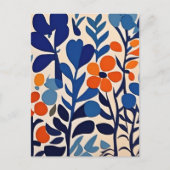 retro 70's bloemen briefkaart (Voorkant)