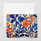 retro 70's bloemen feestdagenkaart (Voorkant / Achterkant)