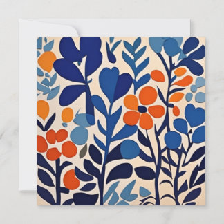 retro 70's bloemen feestdagenkaart