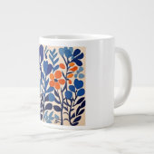 retro 70's bloemen grote koffiekop (Voorkant rechts)