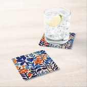 retro 70's bloemen kartonnen onderzetters (Insitu)