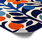 retro 70's bloemen poster (Hoek)