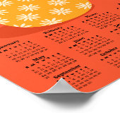 Retro 70s Bloemen Vaas 2026 Kalender Poster (Hoek)