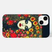 Retro 70s Bloemenmarkt Gepersonaliseerde Slaapkame Case-Mate iPhone Case (Achterkant (horizontaal))