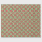 Retro 70s:  bloemmotief cadeaupapier (Vlak)