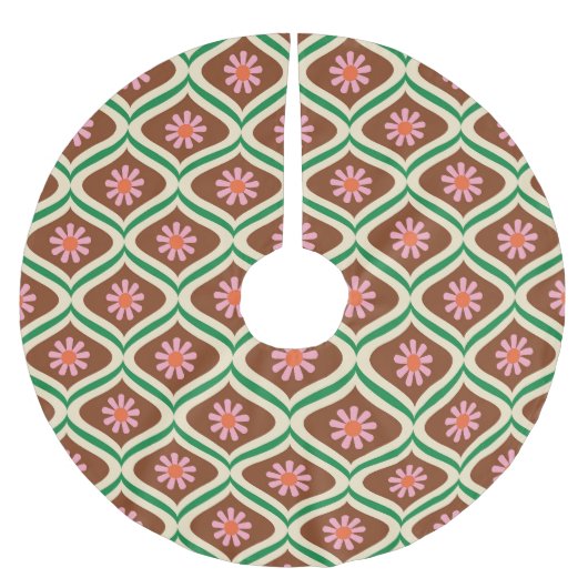 Retro 70s: bloemmotief kerstboom rok (Voorkant)