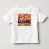 Retro 70s Bloemstuk Patchwork Blijf Sterk Kinder Shirts (Voorkant)