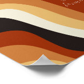 Retro 70s Boho Wedding Sign Ons Poster van het Gas (Hoek)