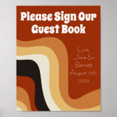 Retro 70s Boho Wedding Sign Ons Poster van het Gas (Voorkant)