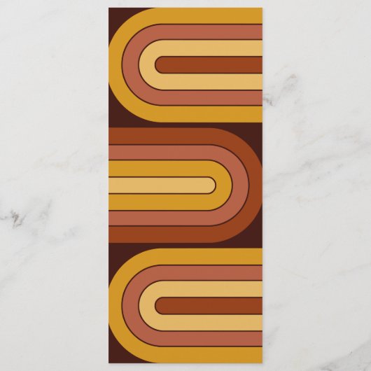 Retro 70's Bold Typography Rainbow Arch Wedding Menu (Achterkant)