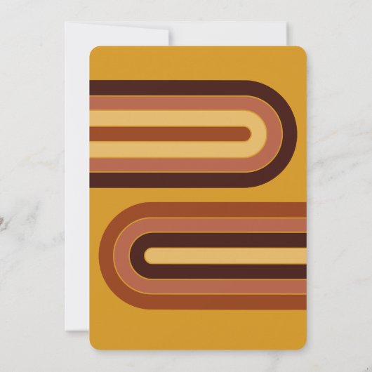 Retro 70's Bold Typography Rainbow Arch Wedding Save The Date (Achterkant)