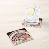 Retro 70s Boogie Disco Dancing Bridal Bachelorette Kartonnen Onderzetters (Insitu)