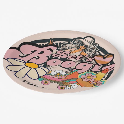 Retro 70s Boogie Disco Dancing Bridal Bachelorette Papieren Bordje (Gekanteld)