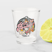 Retro 70s Boogie Disco Dancing Bridal Bachelorette Shot Glas (Voorkant)