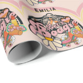 Retro 70s Boogie Disco Dansen Bruids Bruidsmeisje Cadeaupapier (Rol Hoek)