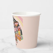 Retro 70s Boogie Disco Dansen Bruids Bruidsmeisjes Papieren Bekers (Links)