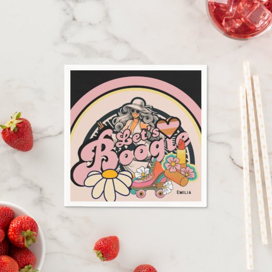 Retro 70s Boogie Disco Dansen Bruids Bruidsmeisjes Servet (Insitu)