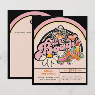 Retro 70s Boogie Disco Dansende Bruids Bruidsmeisj