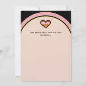 Retro 70s Boogie Disco Dansende Bruids Bruidsmeisj Kaart (Achterkant)