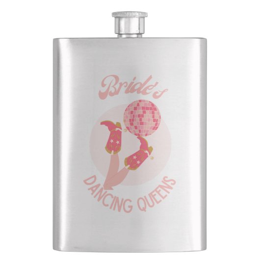 Retro 70's Bride's Dancing Queens Bachelorette Flacon (Voorkant)