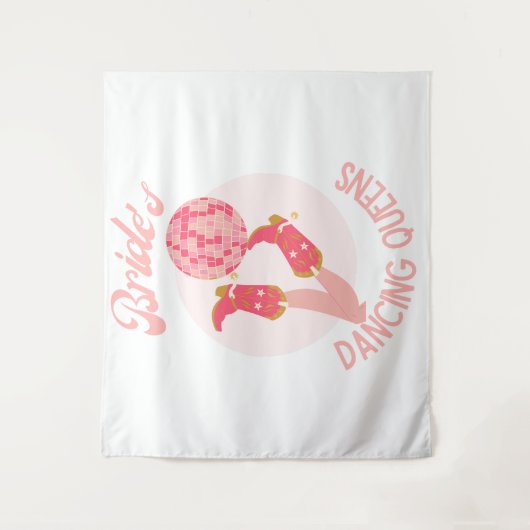 Retro 70's Bride's Dancing Queens Bachelorette Wandkleed (Voorkant)