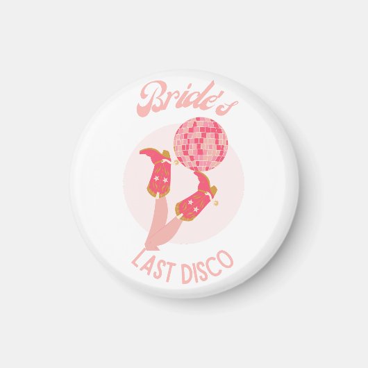 Retro 70s Bride's Last Disco Bachelorette Party Magneet (Voorkant)