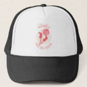 Retro 70s Bruid Dansende Koninginnen Bruidsfeestje Trucker Pet (Voorkant)