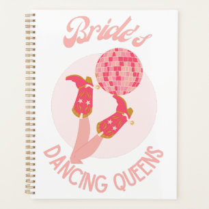 Retro 70s Bruid Dansende Koninginnen Meisjesuitje Planner