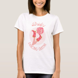 Retro 70s Bruid Dansende Koninginnen Meisjesuitje T-shirt