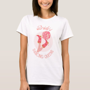 Retro 70s Bruid Dansende Koninginnen Meisjesuitje T-shirt