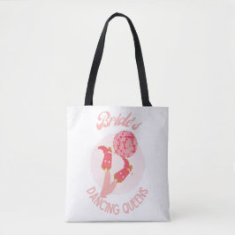 Retro 70s Bruid Dansende Koninginnen Meisjesuitje Tote Bag