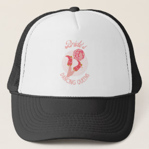 Retro 70s Bruid Dansende Koninginnen Meisjesuitje Trucker Pet
